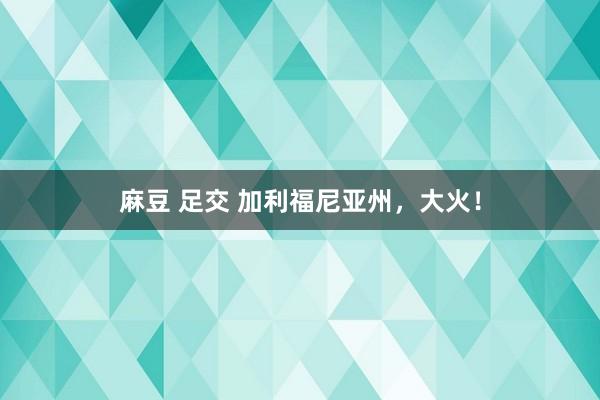 麻豆 足交 加利福尼亚州，大火！