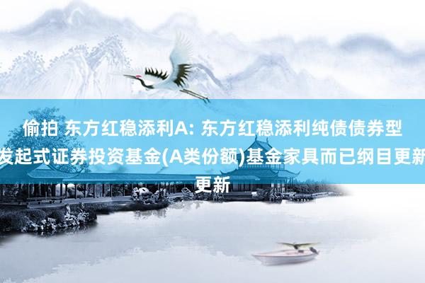 偷拍 东方红稳添利A: 东方红稳添利纯债债券型发起式证券投资基金(A类份额)基金家具而已纲目更新