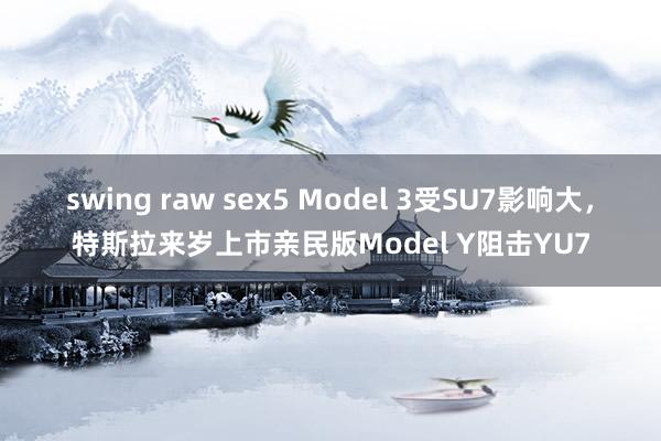 swing raw sex5 Model 3受SU7影响大，特斯拉来岁上市亲民版Model Y阻击YU7