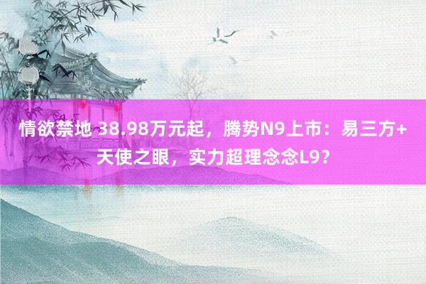 情欲禁地 38.98万元起，腾势N9上市：易三方+天使之眼，实力超理念念L9？