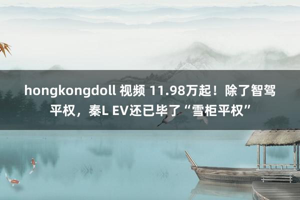 hongkongdoll 视频 11.98万起！除了智驾平权，秦L EV还已毕了“雪柜平权”