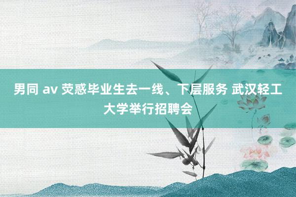 男同 av 荧惑毕业生去一线、下层服务 武汉轻工大学举行招聘会
