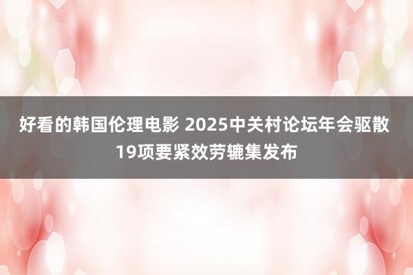 好看的韩国伦理电影 2025中关村论坛年会驱散 19项要紧效劳辘集发布