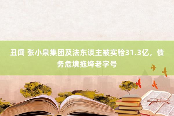 丑闻 张小泉集团及法东谈主被实验31.3亿，债务危境拖垮老字号