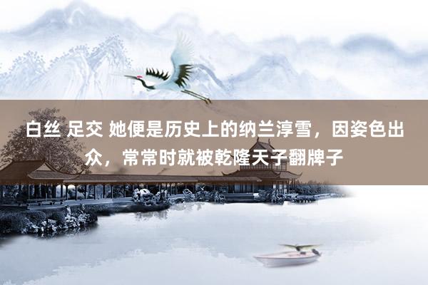 白丝 足交 她便是历史上的纳兰淳雪，因姿色出众，常常时就被乾隆天子翻牌子