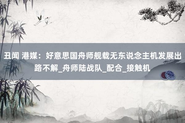 丑闻 港媒：好意思国舟师舰载无东说念主机发展出路不解_舟师陆战队_配合_接触机