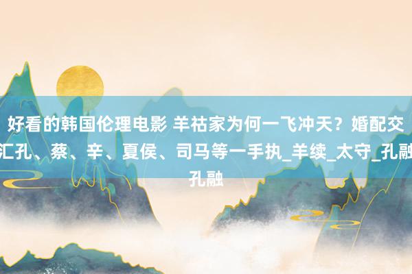 好看的韩国伦理电影 羊祜家为何一飞冲天？婚配交汇孔、蔡、辛、夏侯、司马等一手执_羊续_太守_孔融