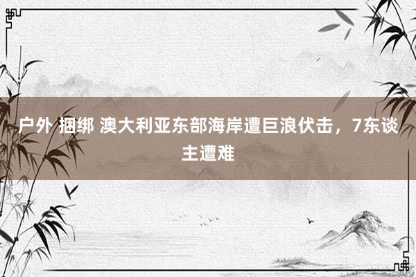 户外 捆绑 澳大利亚东部海岸遭巨浪伏击，7东谈主遭难