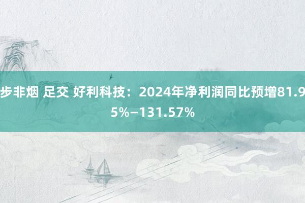 步非烟 足交 好利科技：2024年净利润同比预增81.95%—131.57%