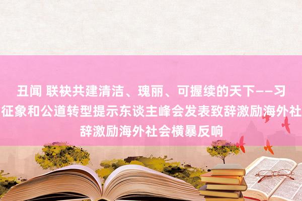 丑闻 联袂共建清洁、瑰丽、可握续的天下——习近平主席向征象和公道转型提示东谈主峰会发表致辞激励海外社会横暴反响